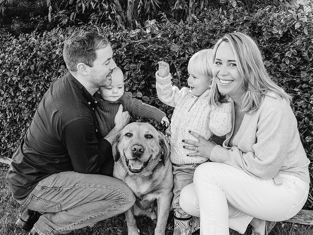 Family portrait with dog — Emotif Photography